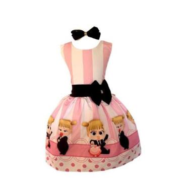 Imagem de Vestido Infantil Temático Poderosa Chefinha Luxo - Bento E Maria Moda 