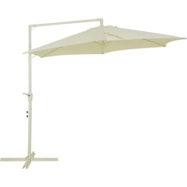 Imagem de Ombrelone Suspenso Guarda Sol Lateral com Base Bel Veneza 3 Metros Beg