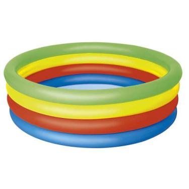 Imagem de Piscina Banheira Inflável Arco Iris 550 Litros Infantil - Mor