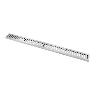 Imagem de Ralo Grelha Linear 7117GDA Drenagem para Garagem e Areas Externas Alumínio Fundido Escovado 20x100cm GDA Industria