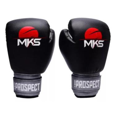 Imagem de Luva De Boxe Muay Thai Kickboxing Prospect Preto/Prata - Mks Combat, 1