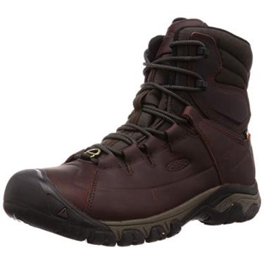 Imagem de KEEN Tênis de neve masculino Targhee Lace High Polar com isolamento à prova d'água, cacau/cobertura morta, 39, Cacau/cobertura morta, 39