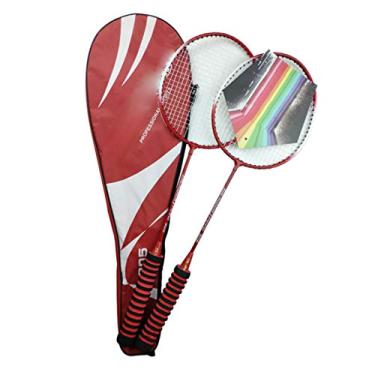 Imagem de HiXB Raquete de Badminton Conjunto de Jogos para Esportes Externos Presentes infantis Vermelho e Azul Cores para você escolher entre Enviar Capa de transporte, Vermelho