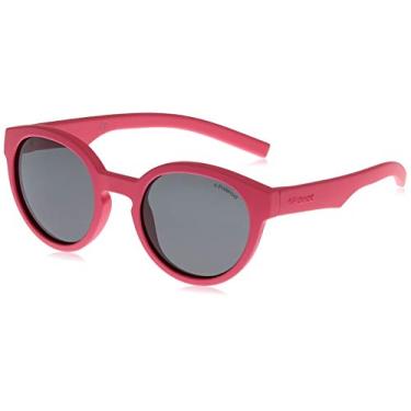 Imagem de Polaroid Sunglasses Óculos de Sol Oval Infantil PLD 8019/S/Sm, Rosa/Cinza polarizado, 42mm, 17mm