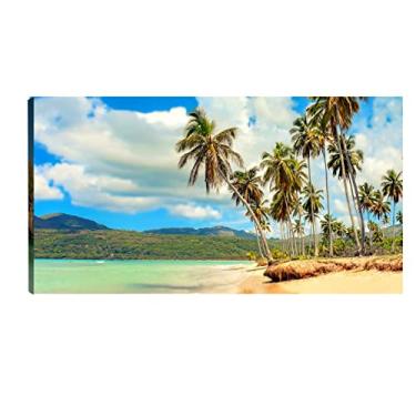 Imagem de Quadro Decorativo Praia Coqueiros 55x100 cm