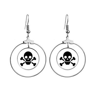 Imagem de Dangerous Chemical Frightful Circle Symbol Brincos Pendentes Joias Círculo Drop