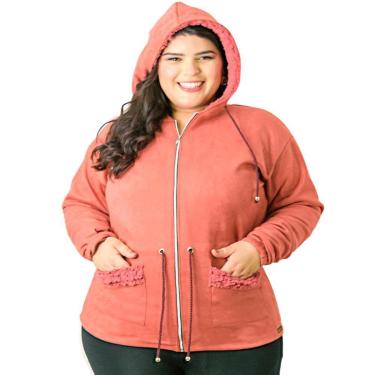 Imagem de Jaqueta Parka Suede Feminina Catwalk Plus Size-Feminino