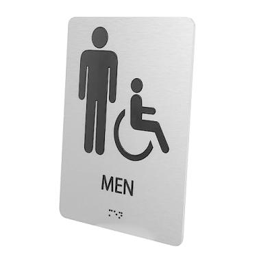 Imagem de Hemoton Sinalização em Braille sinal de banheiro de negócios sinal de banheiro para todos os sexos sinal de banheiro de empregado sinal do banheiro do escritório o negócio