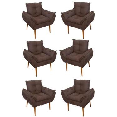 Imagem de Kit 06 Sofás 1 Lugar de Luxo Opala Sala, Quarto Suede - B BALAQUI DECO