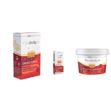 Imagem de Vita Seiva Cavalo Real Cresce Forte 03 Produtos (Kit Cresce/Aditivo/Ba