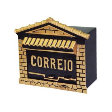 Imagem de Caixa de Correio Para Cartas Portuguesa Detras 13x24x17cm - Metal Mig