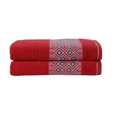 Imagem de Kit 02 Banhos Avulsos Madri Vermelho - MTR ENXOVAIS LTDA