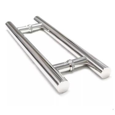 Imagem de Puxador Para Porta Inox 304 Prata Pivotante 60cm Redondo - RR INOX - R