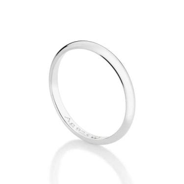 Imagem de Aliança Meia Cana compromisso 2mm Rommanel prata 925 810207, 22