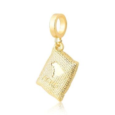 Imagem de Charm Saca Pequena de Grãos Revestido em Ouro - VL ACCESSOIRES
