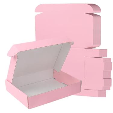Imagem de FORBFAN Caixas de Remessa Rosa 10X8X2, Pacote com 30 Unidades, Caixas de Correspondência para Embalagem de Pequenas Empresas, Caixas de Papelão Ondulado para Remessa, Mudança de Correspondência