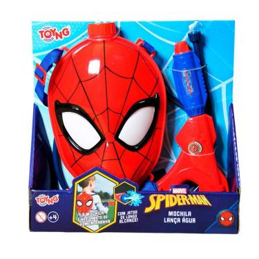 Imagem de Brinquedo Mochila Lança Água Homem Aranha Com Jatos De Longo Alcance Toyng