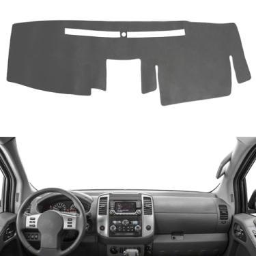 Imagem de Donpida Capa Para Painel Tapete Personalizado Para Console Central Interno Compatível Com Nissan Frontier 2007-2019, Suzuki Equator 2009-2012 Capa Para Painel Protetor De Carpete (Cinza)