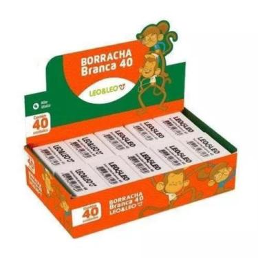 Imagem de Borracha Escolar Branca Escolar Nº40 Caixa C/40 Unidades - LF PRESENTE
