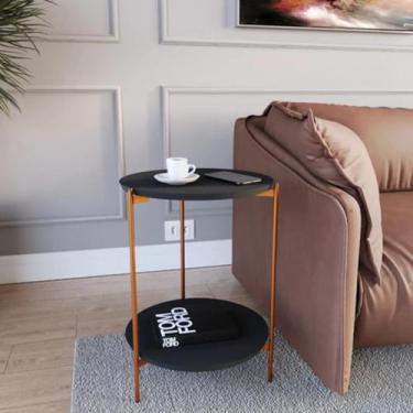 Imagem de Mesa de Apoio Duda Lateral Canto Sala/Escritório/quarto com Pés de Fer