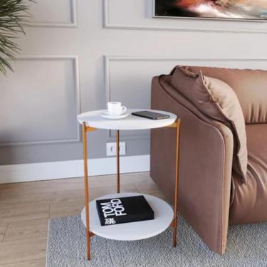 Imagem de Mesa de Apoio Duda  Lateral Canto Sala/Escritório/quarto com Pés de Fe