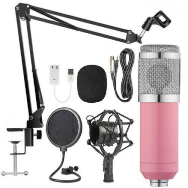 Imagem de Microfone Condensador USB com Braço de Mesa e Filtro Antipop