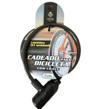 Imagem de Cadeado de Segurança com Chaves – Cabo de Aço 62 cm para Bicicletas, Portões e Uso Diário
