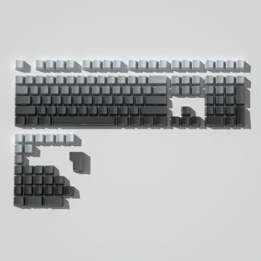 Imagem de Glacier Teclas Com Design Gradiente, Impressão Lateral, Brilho, Perfil Cereja Pbt Para Teclado Mecânico Compatível Layout 60%/65%/75%/80%/96%/100% (Impressão Preta Gradiente)