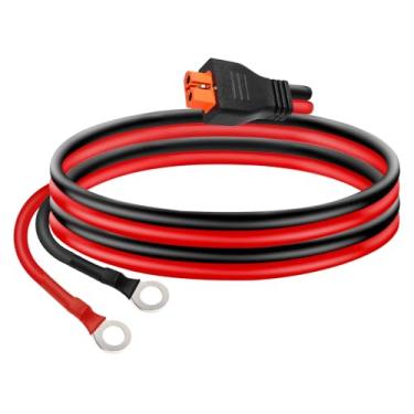 Imagem de Behaunty Cabo Conector De Terminal 10Awg Xt60I Para Anel O, Extensão Energia Fio Cobre Estanhado Alta Resistência 1,5 M Conexão Bateria, Painel Solar, Inversor