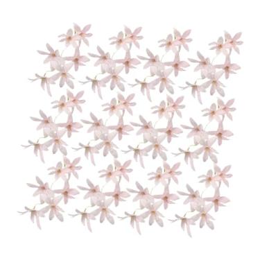 Imagem de Fenteer 12x Flores de seda artificiais de orquídea de 7 polegadas, simulação de flores para arranjo, Rosa