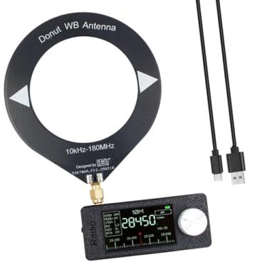 Imagem de BaotyJie Fones de Ouvido Portáteis com Rádio SI4732, Receptor Conectável, Recarregável com Antena para Mochilão, Preto