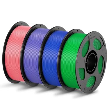 Imagem de ANYCUBIC Filamento Pla 1,75 Mm, Impressão 3D Rfid Com Precisão Dimensional De +/- 0,02 Carretel Reutilizável 1 Kg (2,2 Lbs), 4 Rosa + Roxo Azul Verde