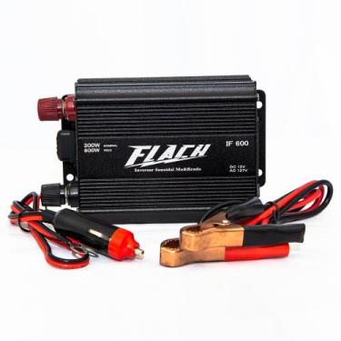 Imagem de Inversor 600W Pico/ 300W Nominal 12V/127V Com Proteção - FLACH