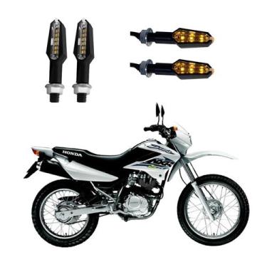 Imagem de KIT 4 Luz Seta Esportiva Pisca de Led Modelo P29 Para Moto Honda NXR 1