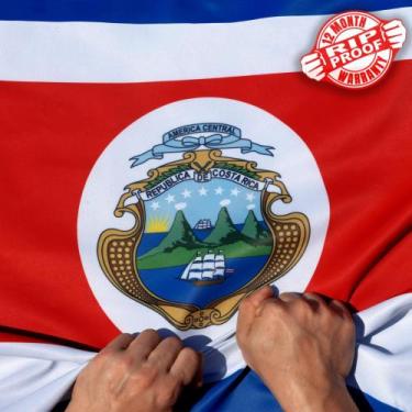 Imagem de Flag Anley à prova de rasgos, dupla face, 3 camadas, Costa Rica, 90x15