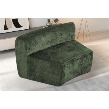 Imagem de HABUTWAY Sofá curvo combinado, assento único, verde