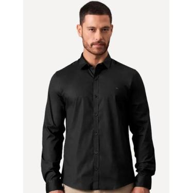 Imagem de Camisa Calvin Klein Jeans Slim Fit New CKJ Logo Preta, L/G