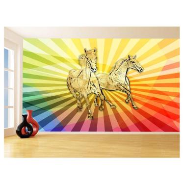 Imagem de Papel De Parede Animais Pop Art Cavalos Cores 3,5M Pxa358