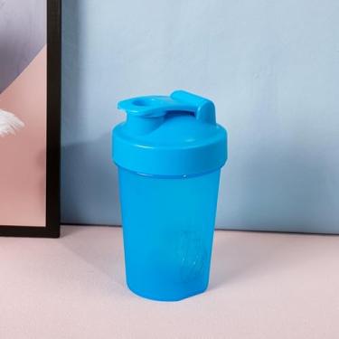 Imagem de Coqueteleira de proteína de 400 ml – copo de água fitness à prova de vazamento para atletas e entusiastas de fitness - azul