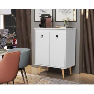 Imagem de Aparador Buffet Retrô 2 Portas Cantinho Do Café Drean - Branco - AJMóv