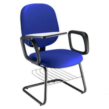 Imagem de Cadeira Universitária Com Prancheta Para Escolas Linha Uno Azul