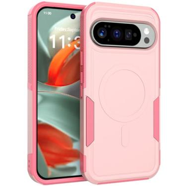 Imagem de Projetada para Google Pixel 10 Pro XL, capa 2 em 1 de grau militar, resistente, à prova de choque, capa protetora para celular Pixel 10 Pro XL (rosa)