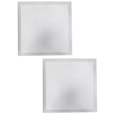 Imagem de 2 Painel Plafon Luminária LED 40x40 Sobrepor 40W Bivolt 6500K Cor da L
