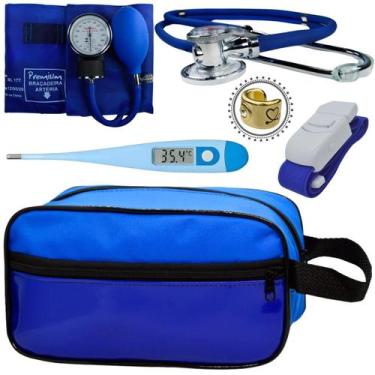 Imagem de Kit Enfermagem Academico Com Aparelho de Pressao Estetoscopio Rappapor