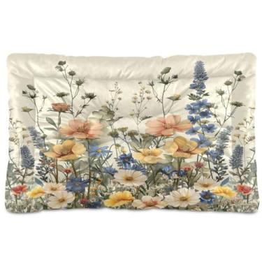 Imagem de Wassud Wild Bushes Cama grande para cães tapete de cachorro lavável para animais de estimação cama de gato para dormir viagens 91 x 61 cm