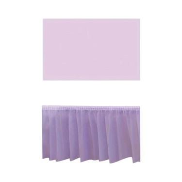 Imagem de Conjunto De Toalhas De Mesa Descartáveis Em Cor Sólida 2 Peças Cobertu