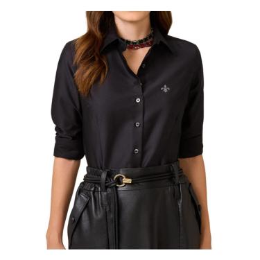 Imagem de Camisa Feminina Dudalina ML Slim Cetim Luxury - 53010-Feminino