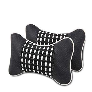 Imagem de Almofada de pescoço para assento de carro casual respirável almofada de descanso automático almofadas macias confortáveis encosto de cabeça de couro universal (cor: cor) (cor b)