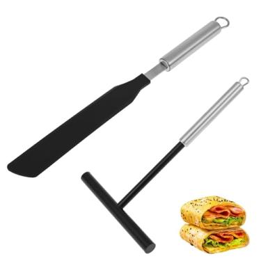 Imagem de Kit de espátula, espátula, espátula, espátula, utensílio de cozinha de aço inoxidável para panquecas