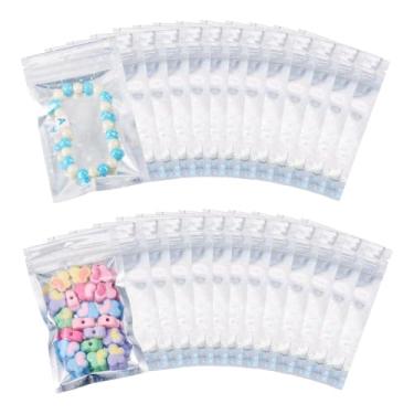 Imagem de 60 peças de sacos retangulares prateados com glitter holográfico de plástico com zíper organizador, embalagem resselável, bolsa autovedável, 12 x 7,5 x 0,01 cm